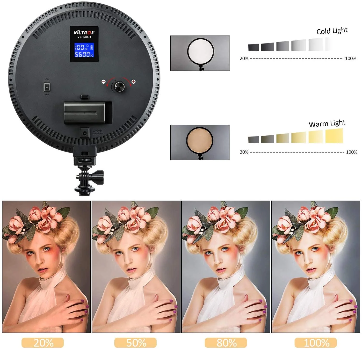 Viltrox VL-500T Bi-Color Round Light - Image 8